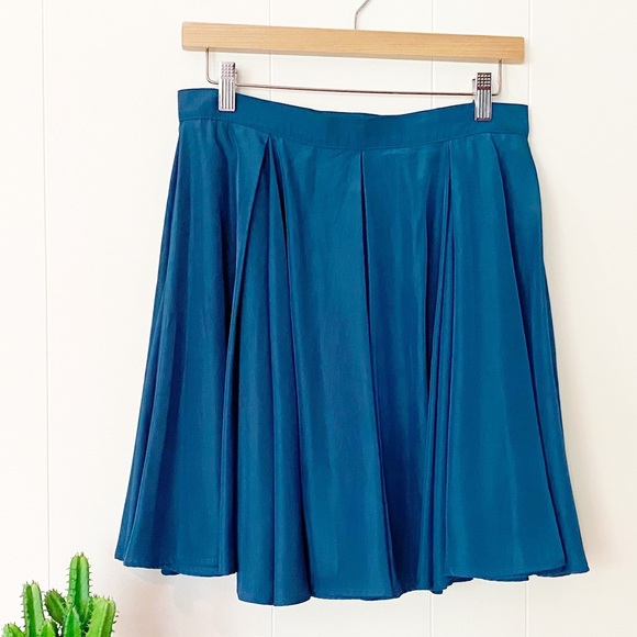 American Apparel Dresses & Skirts - American Apparel Teal Rayon Mini Circle Skirt NWOT